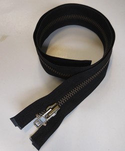 YKK Metal Zipper dividable 8mm/75cm, Black 580